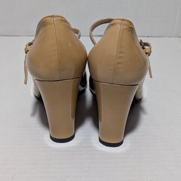 Stuart Weitzman Nude Heels Silver Toe Sz 10 Block heel - Picture 3 of 13